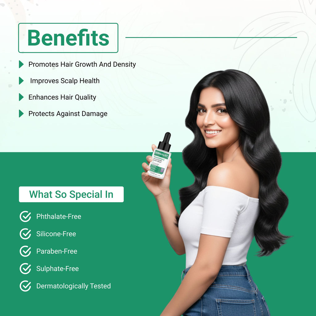 Dermalist Rosemary Advanced Hair Growth Serum with 3% Redensyl, 4% AnaGain, 3% Baicapil  (30 ml)