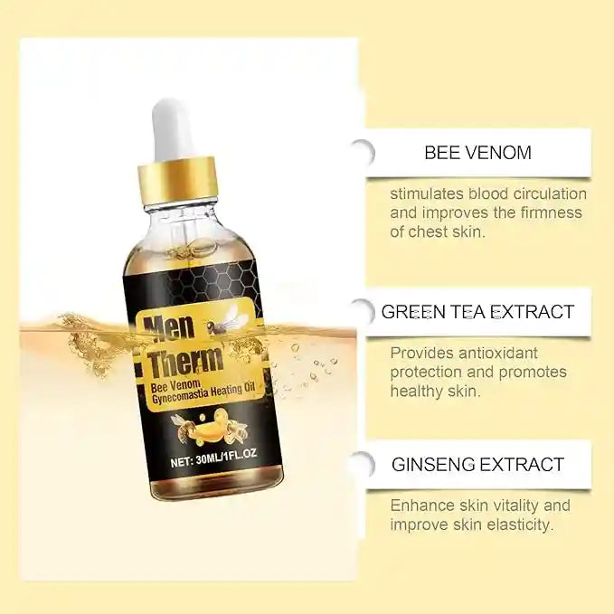 Men Therm Bee Venom Gynecomastia Heating Oil for Men – 30ml