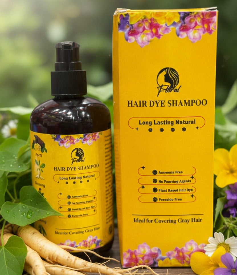Floral Natural Hair Dye Shampoo – Herbal Instant Hair Color Shampoo