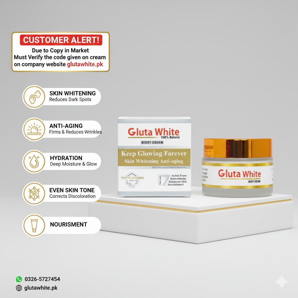 Gluta White Cream for Face Beauty & Whitening